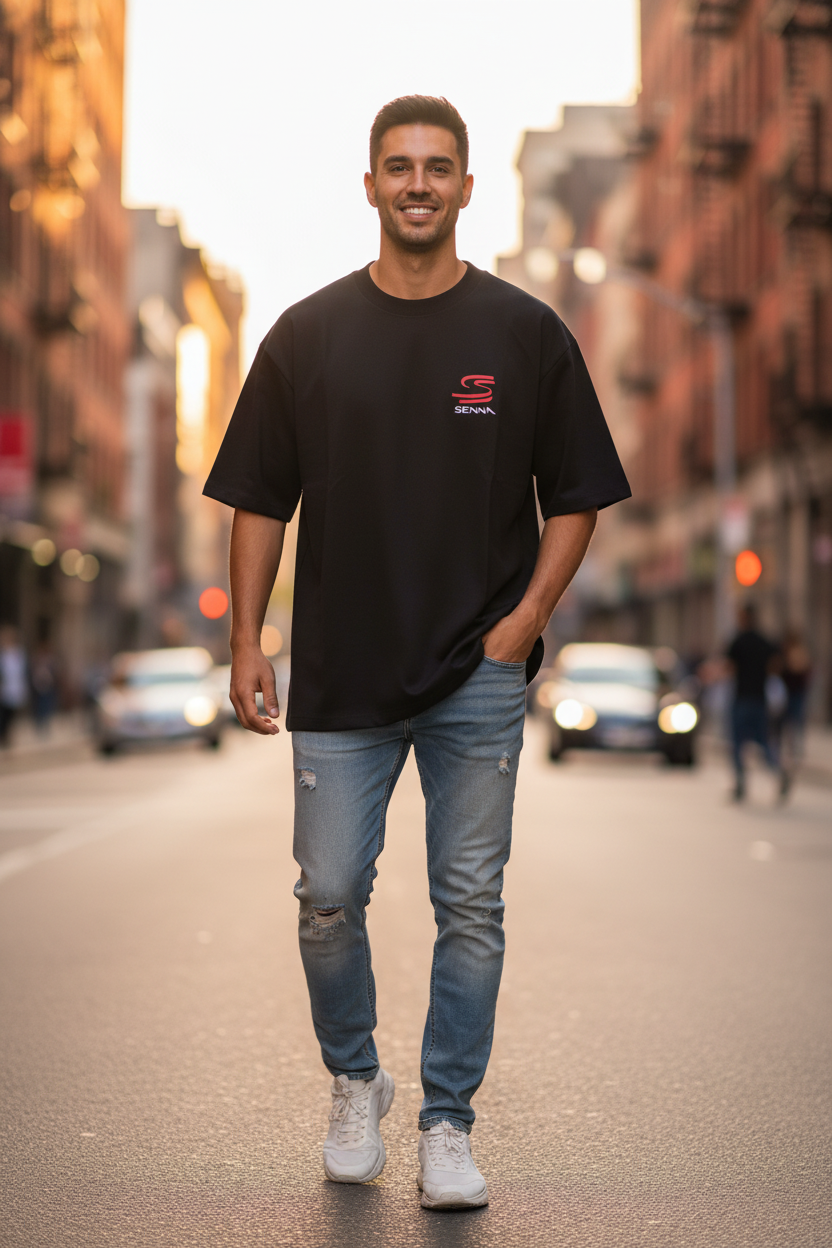 Remera Oversized Ayrton Senna