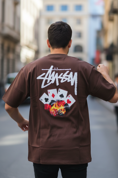 Remera Oversized STSSY BlackJack