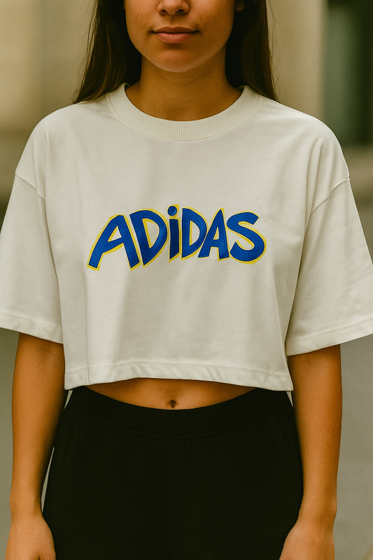 Cropped Oversized AD Game On