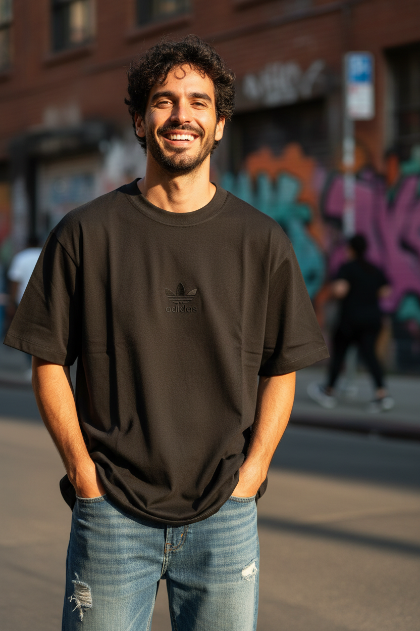 Remera Oversized Bordada ADI Basiq