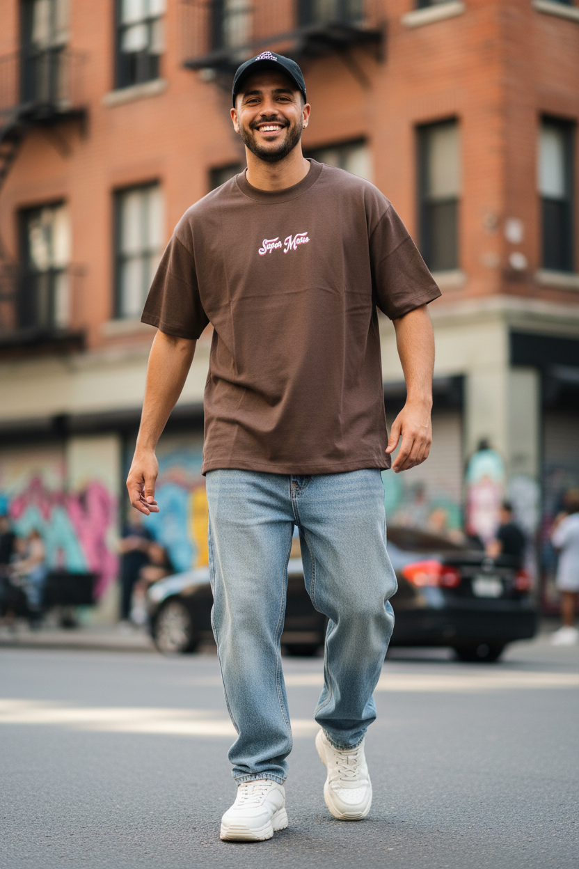 Remera Oversized Super Mario Shoryuken