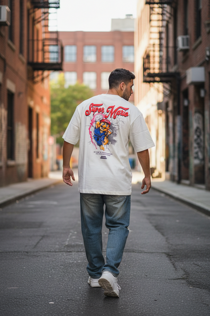 Remera Oversized Super Mario Shoryuken