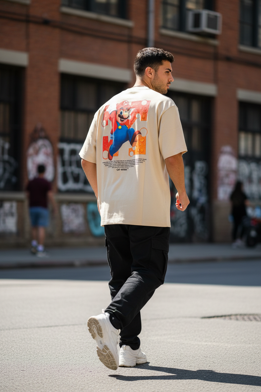 Remera Oversized OW Super Mario