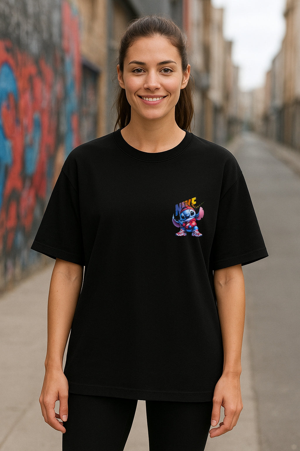 Remera Oversized NK Stich Vibes