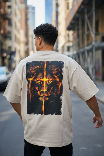 Remera Oversized Lion Faith