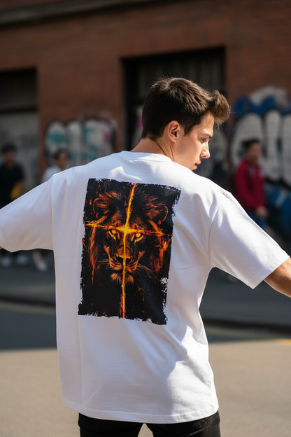 Remera Oversized Lion Faith