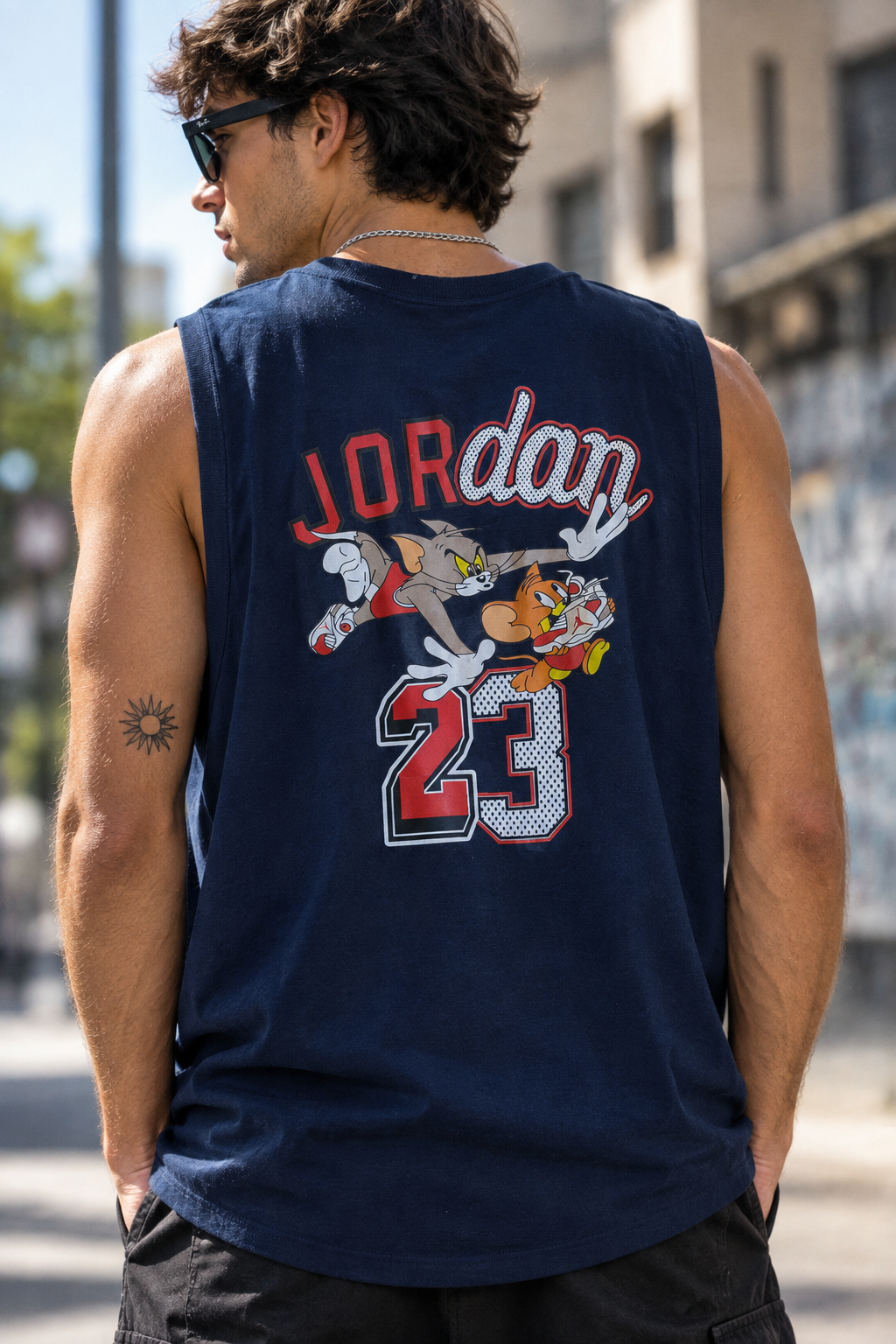 Musculosa Oversized JDN Tom & Jerry