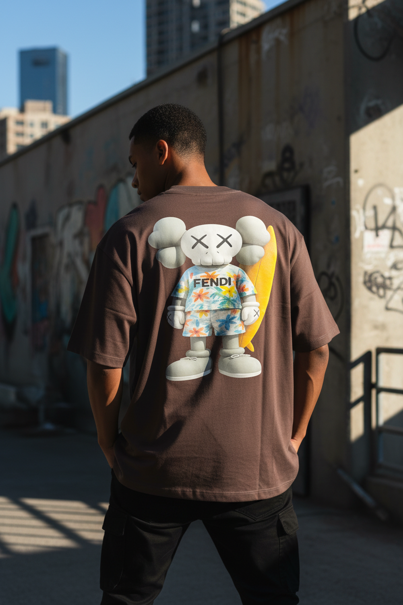Remera Oversized FNDI Beach Kaws