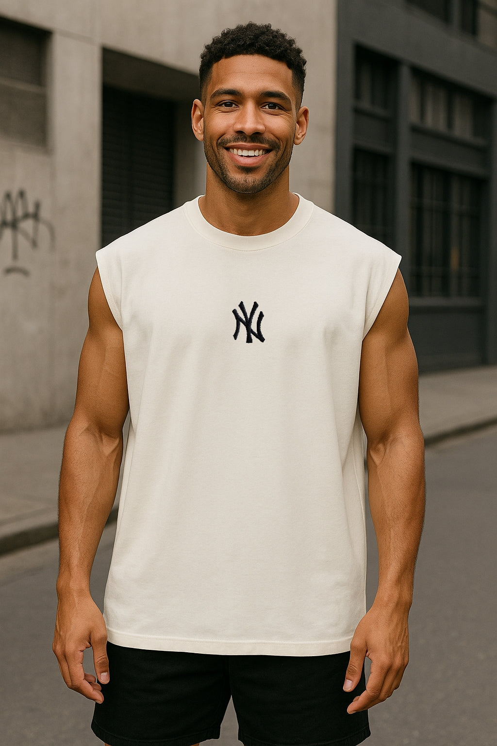 Musculosa Oversized NE Bordada NY