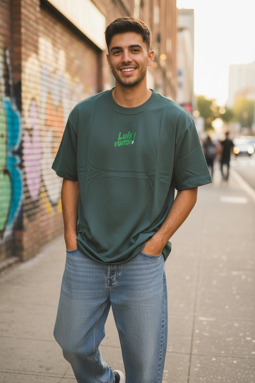 Remera Oversized LV Bear Style