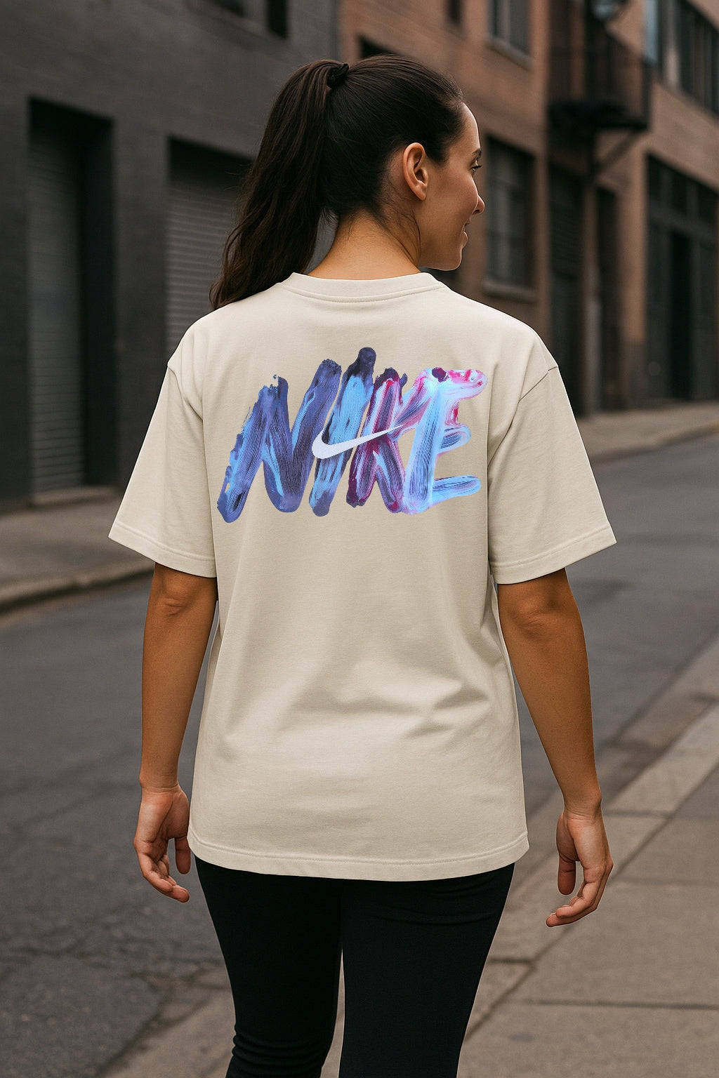 Remera Oversized NK Watercolor