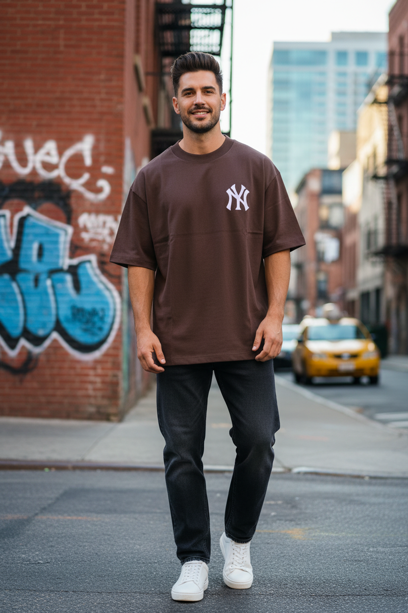 Remera Oversized NY Live & Love