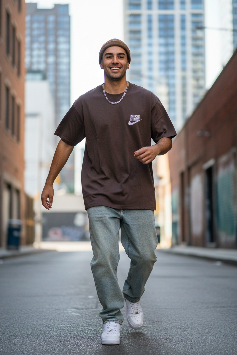 Remera Oversized NK Back Street