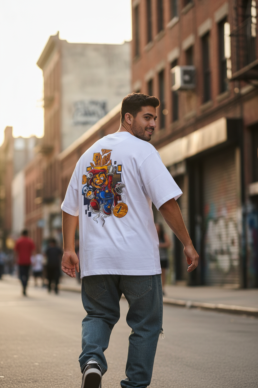 Remera Oversized NK Zombie Mario
