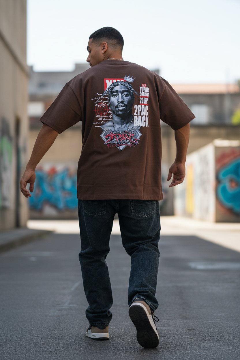 Remera Oversized 2Pac Target