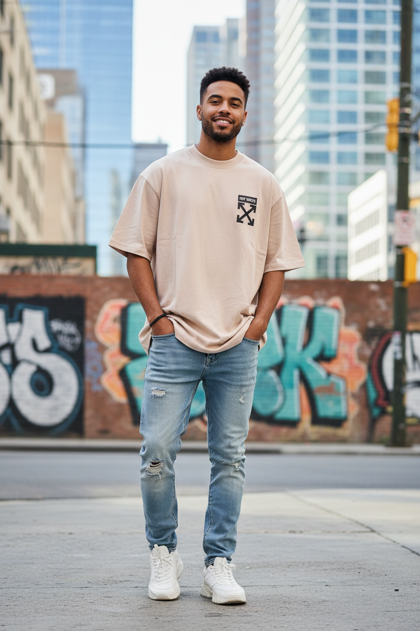 Remera Oversized OWht Rugbier Bugs