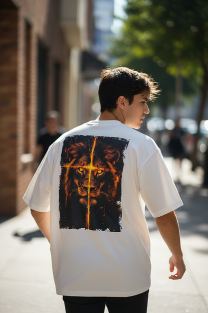 Remera Oversized Lion Faith
