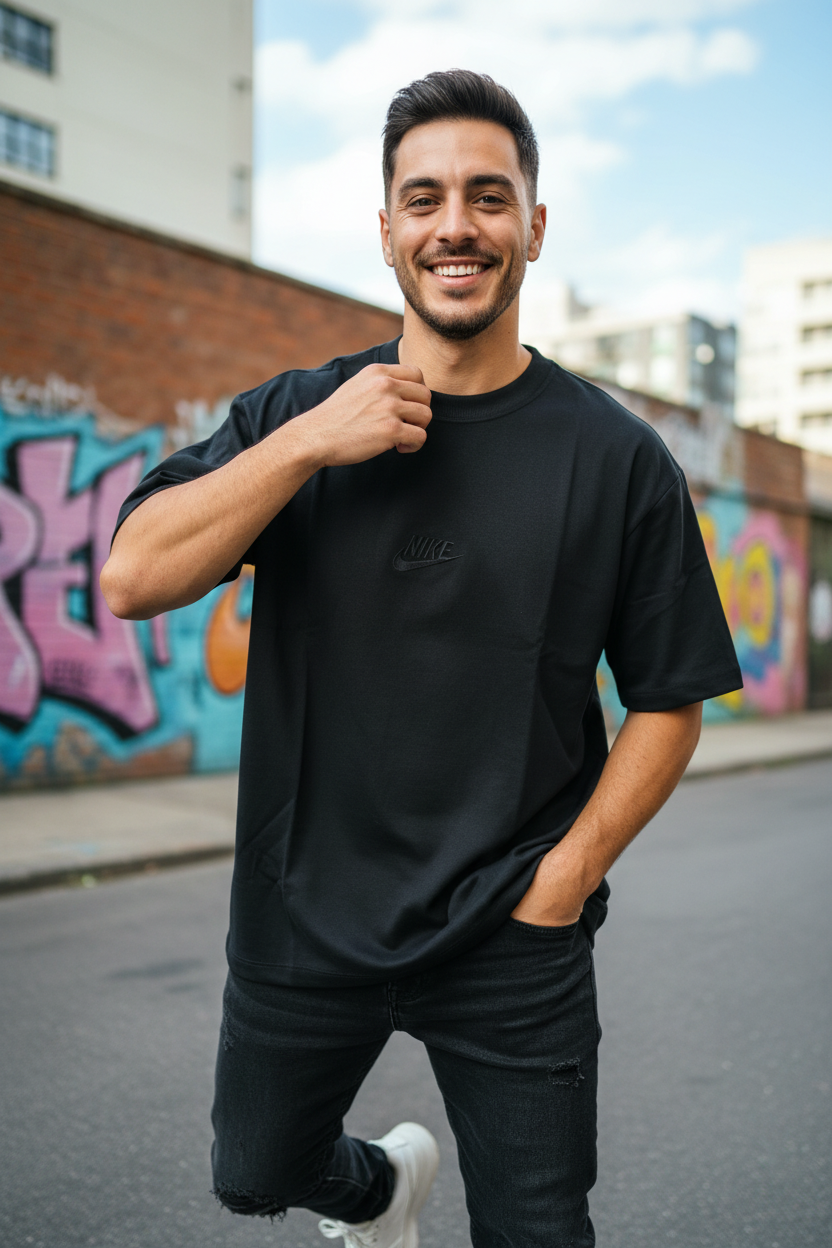 Remera Oversized Bordada NK Outlaw