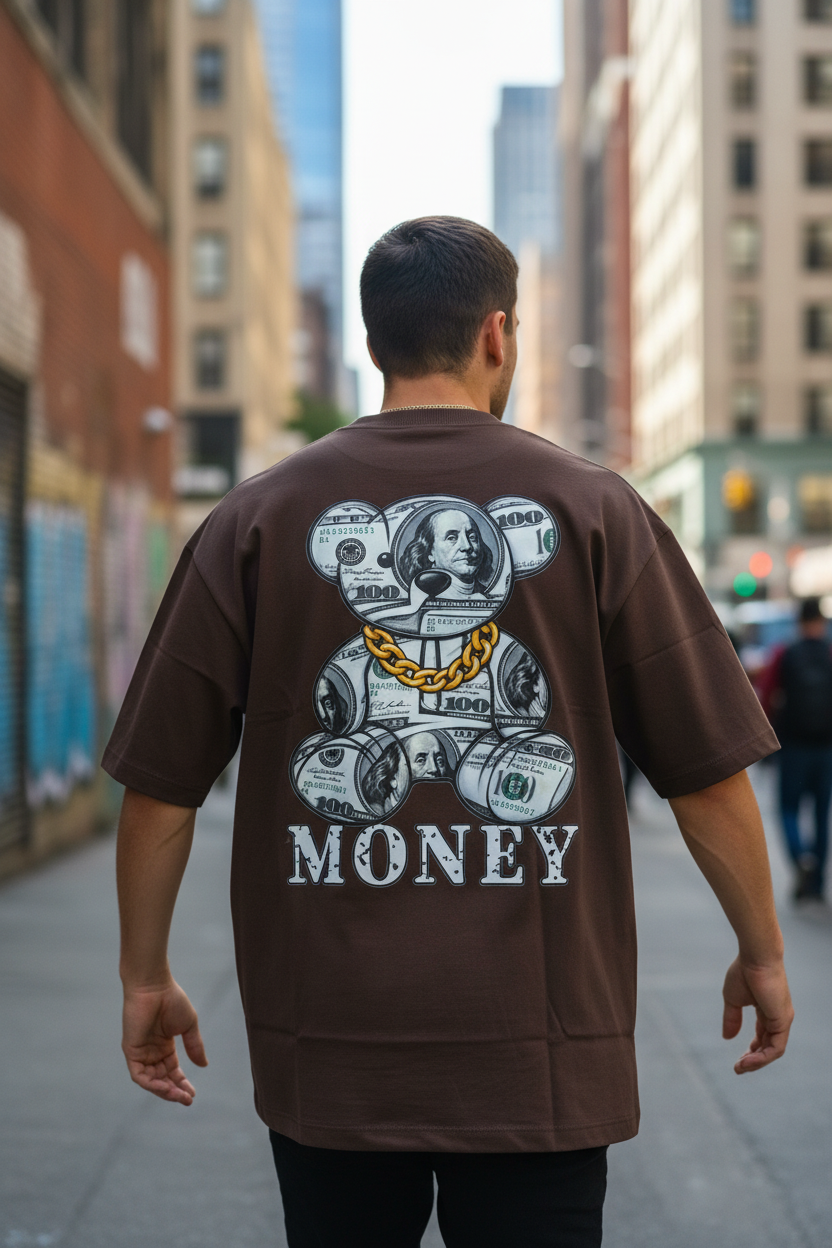 Remera Oversized Money Hustler