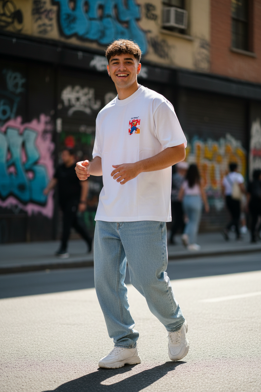 Remera Oversized OW Super Mario