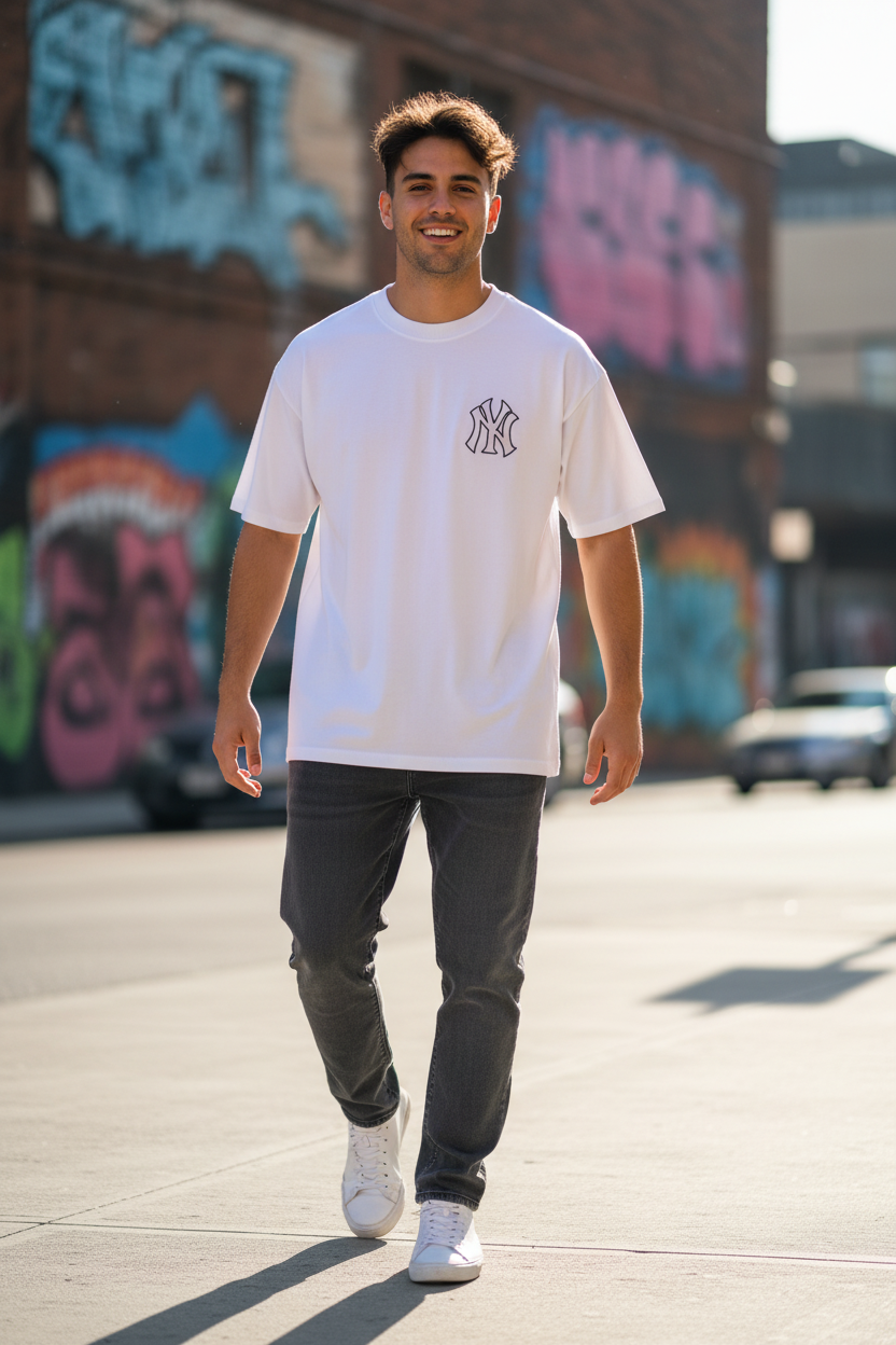 Remera Oversized NY Yankees