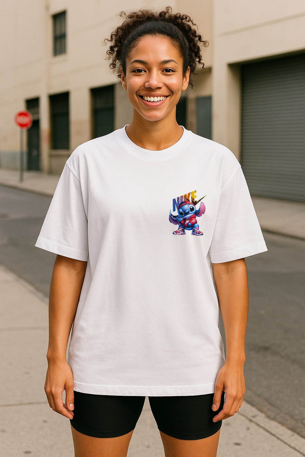 Remera Oversized NK Stich Vibes