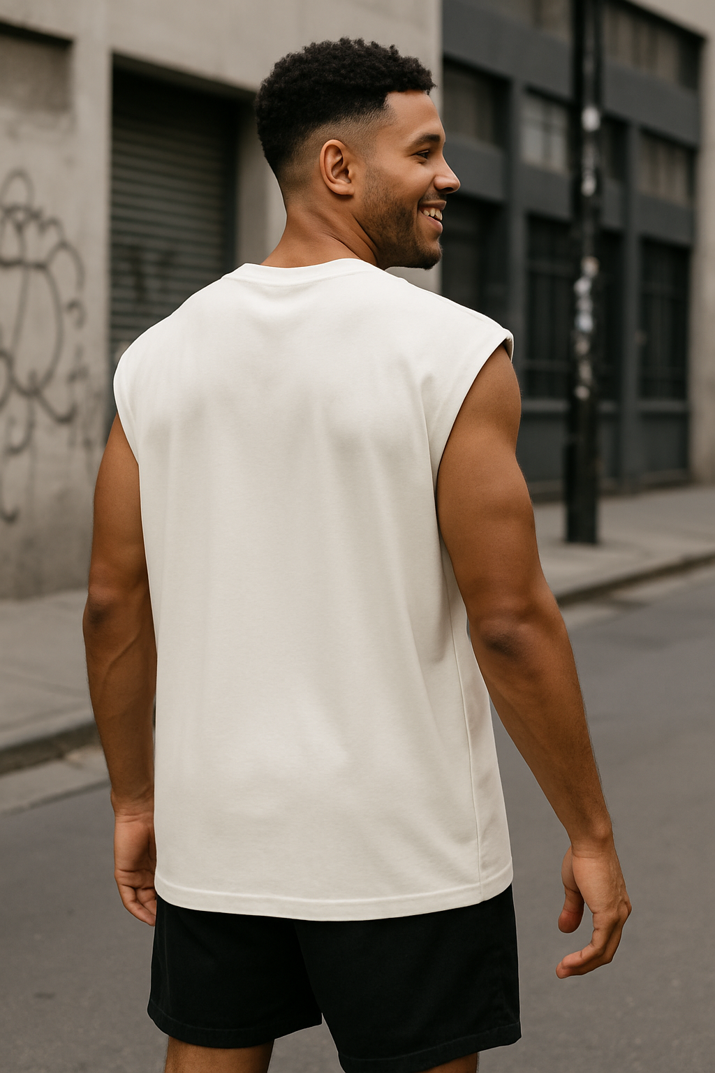 Musculosa Oversized NE Bordada LA