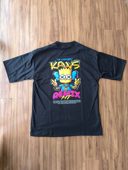 Remera Oversized Kaws Bart Remix