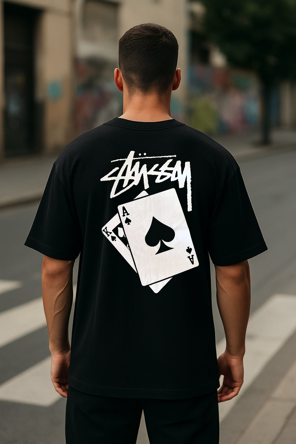 Remera Oversized STSSY 21 Blackjack