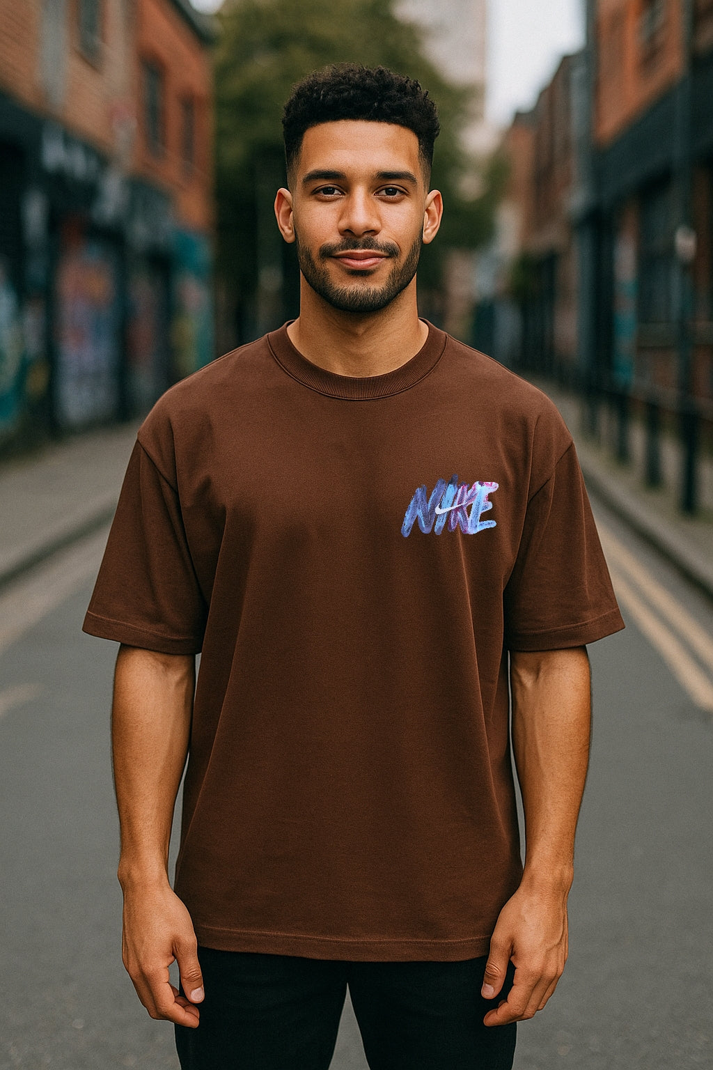 Remera Oversized NK Watercolor