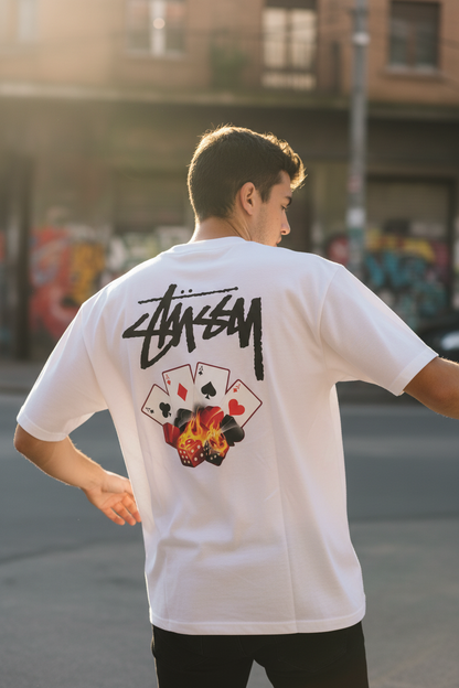 Remera Oversized STSSY BlackJack