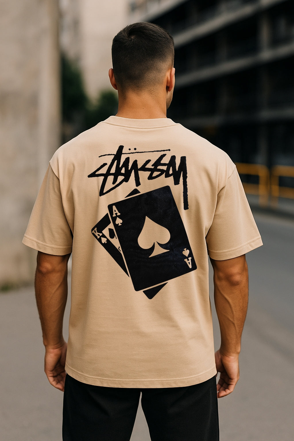 Remera Oversized STSSY 21 Blackjack