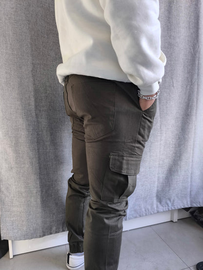 Pantalon Cargo HGH con puños, Verde