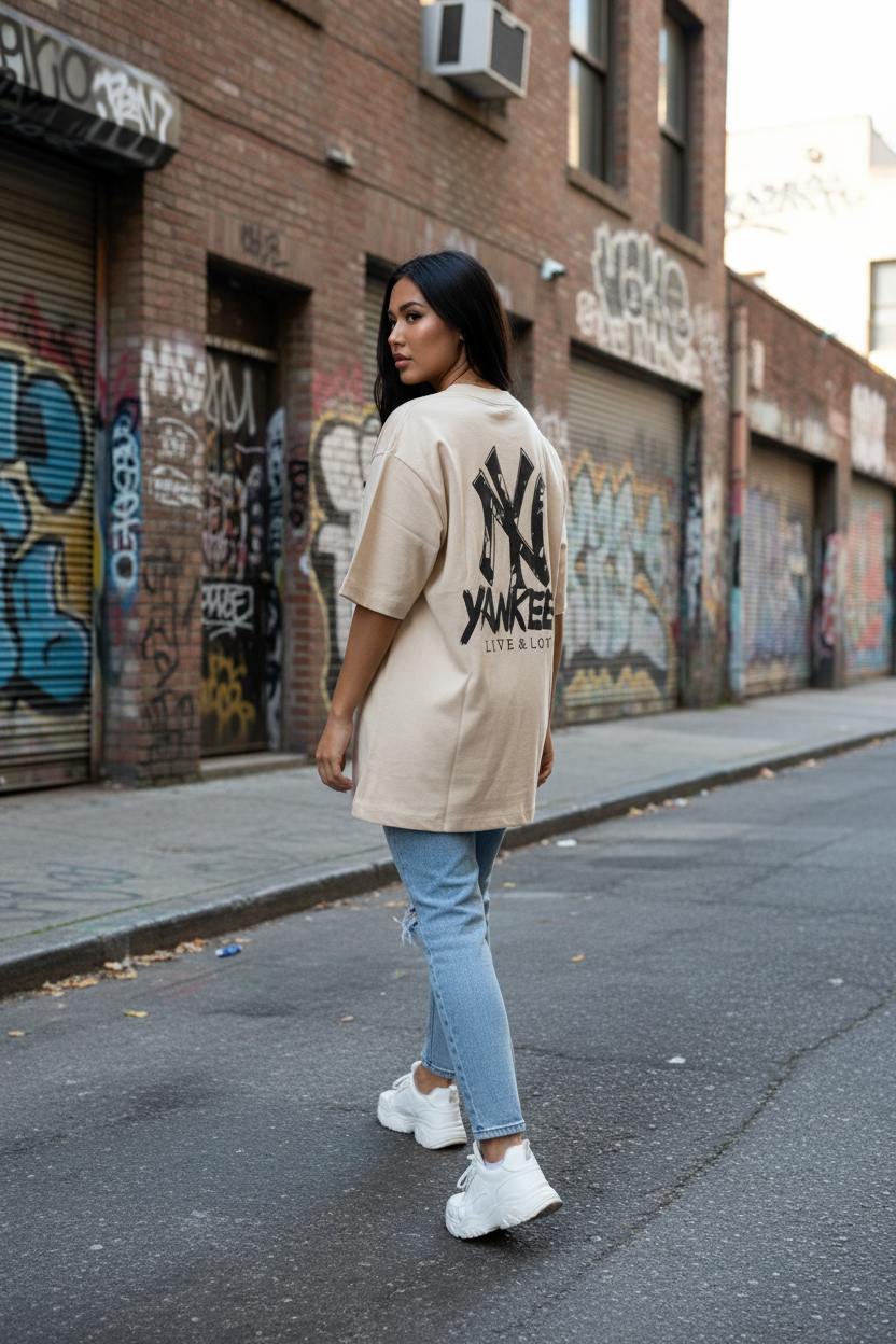 Remera Oversized NY Live & Love