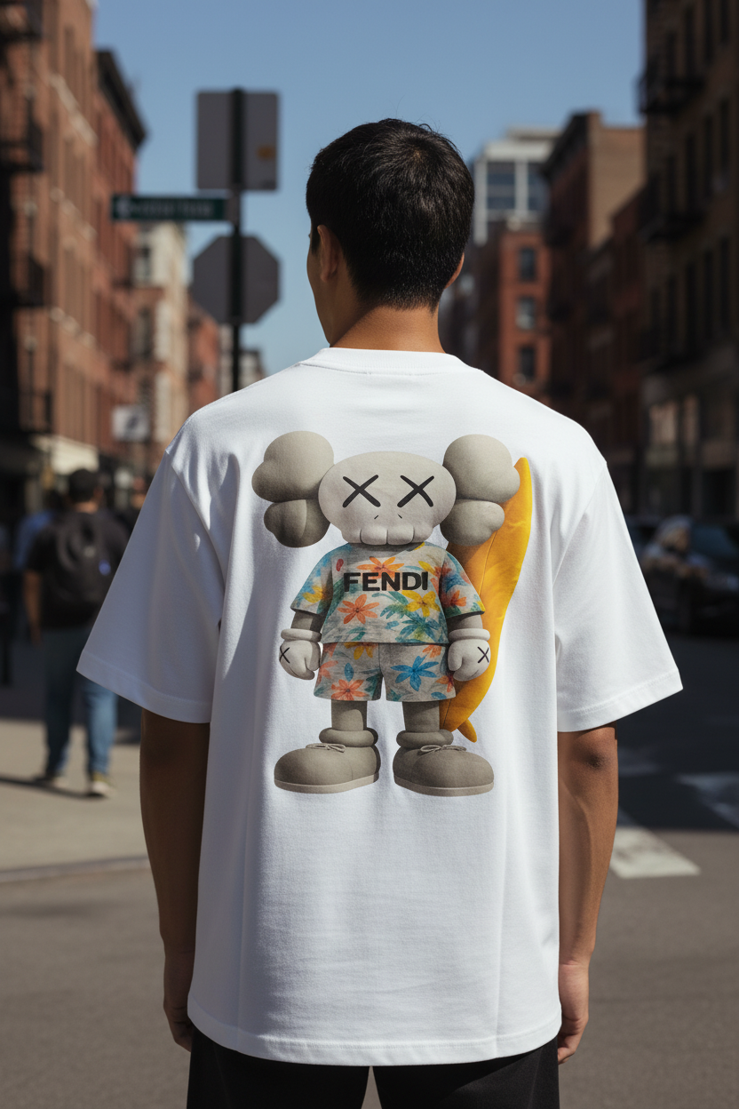 Remera Oversized FNDI Beach Kaws
