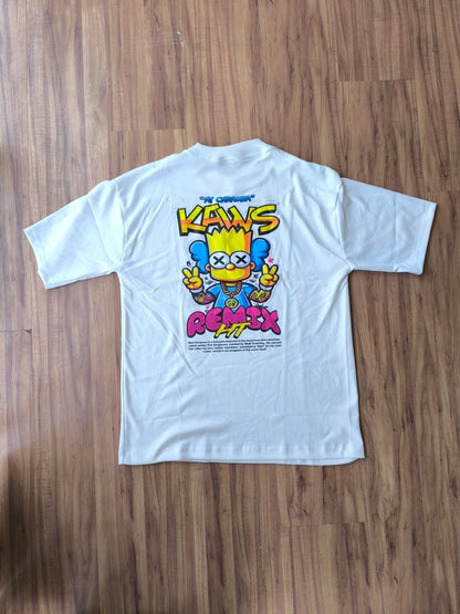 Remera Oversized Kaws Bart Remix