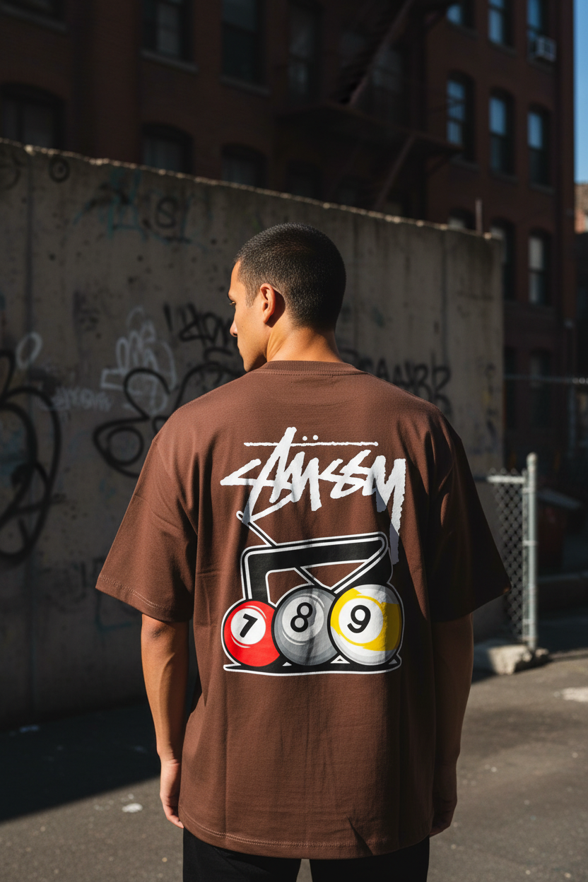 Remera Oversized STSSY Rack 'em up