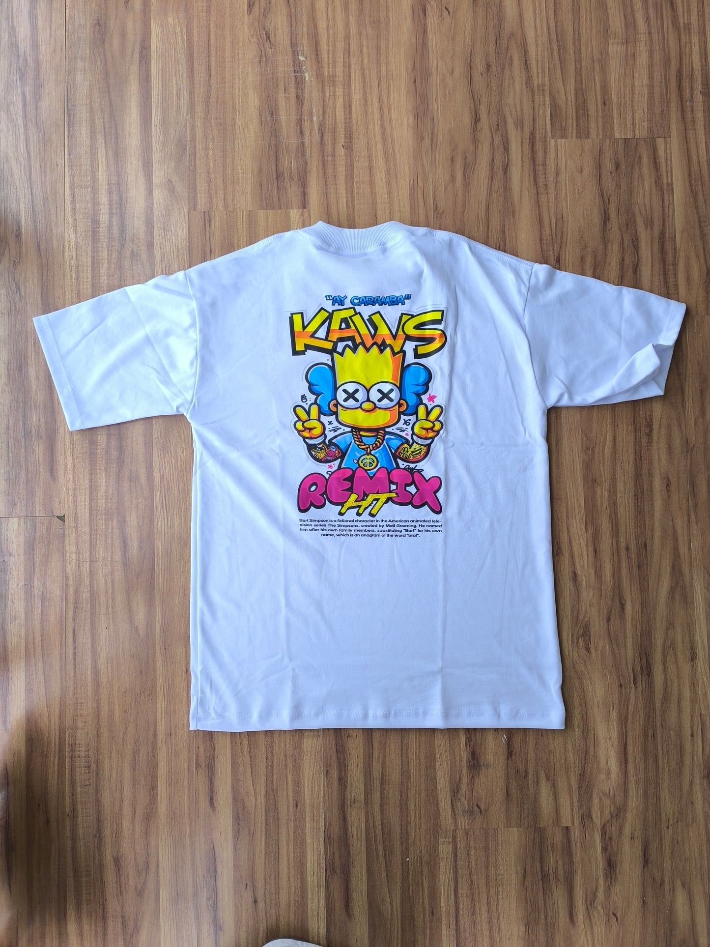 Remera Oversized Kaws Bart Remix