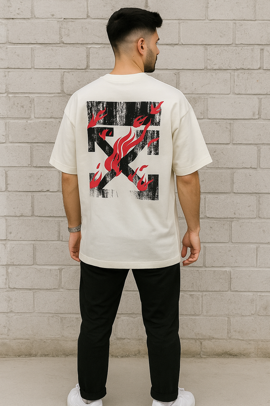 Remera Oversized OFWH Flames