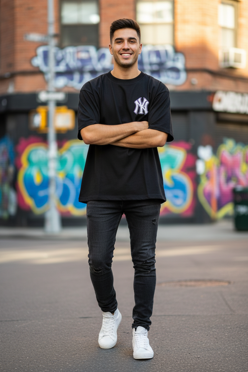Remera Oversized NY Yankees