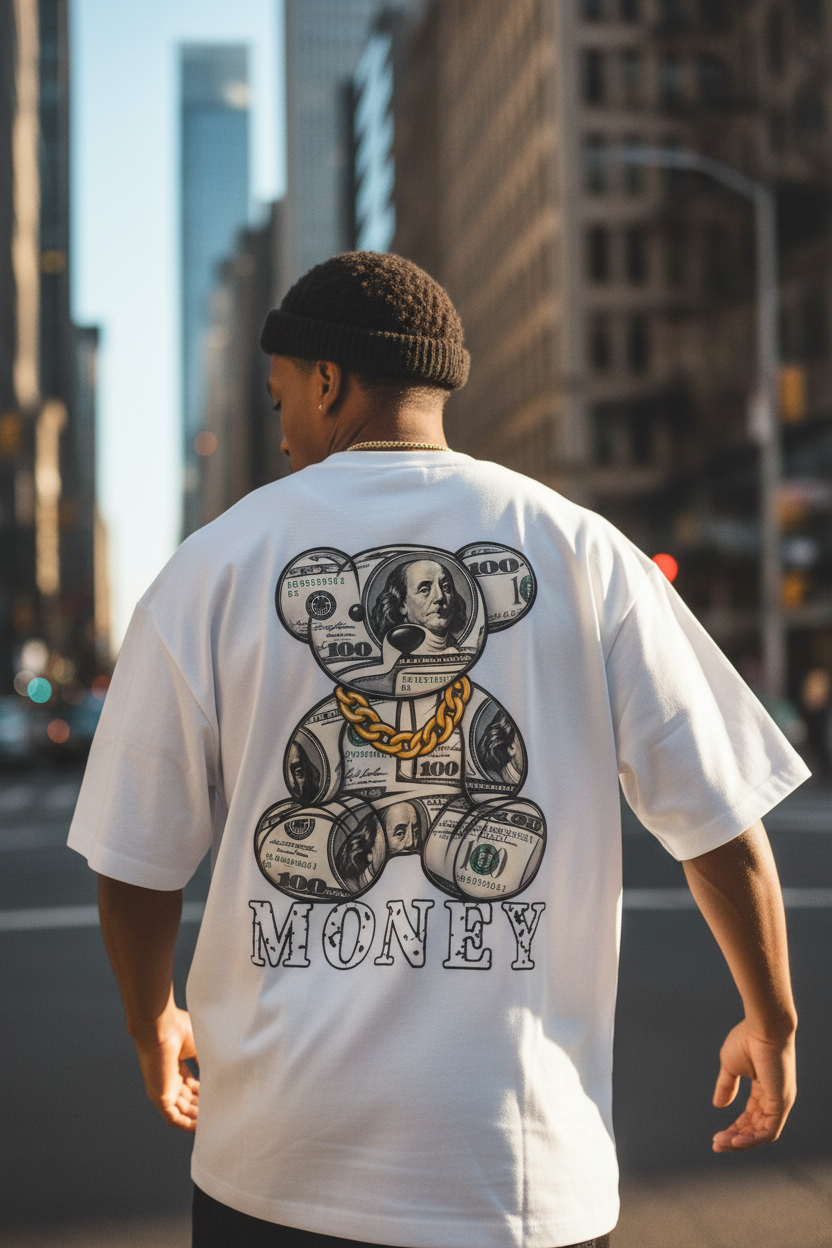 Remera Oversized Money Hustler