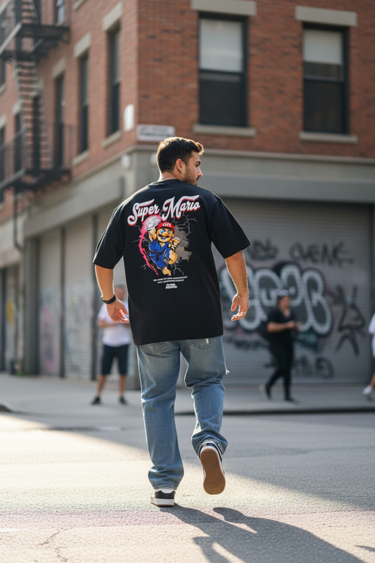Remera Oversized Super Mario Shoryuken