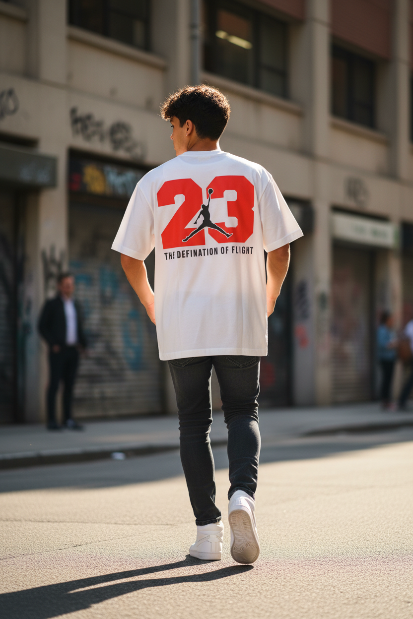 Remera Oversized JDN Flight 23