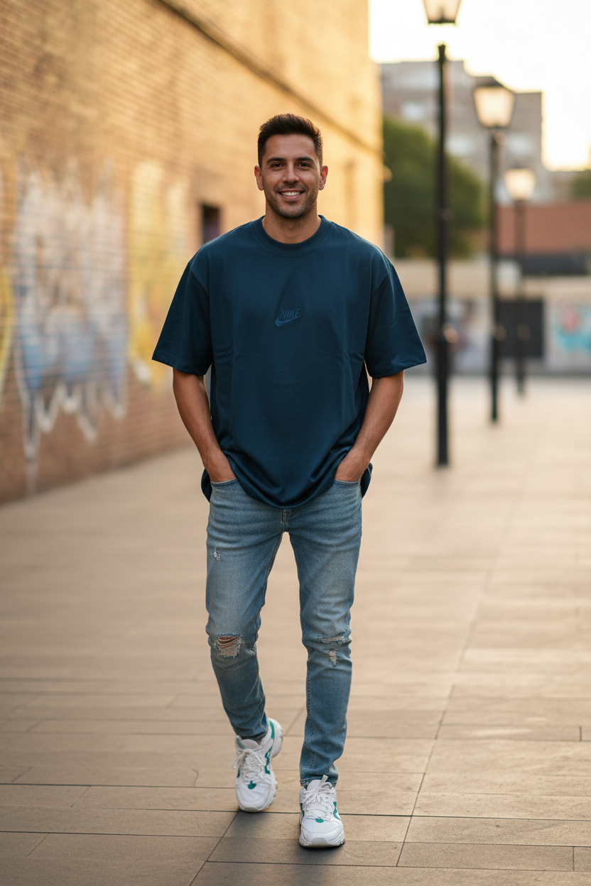 Remera Oversized Bordada NK Outlaw