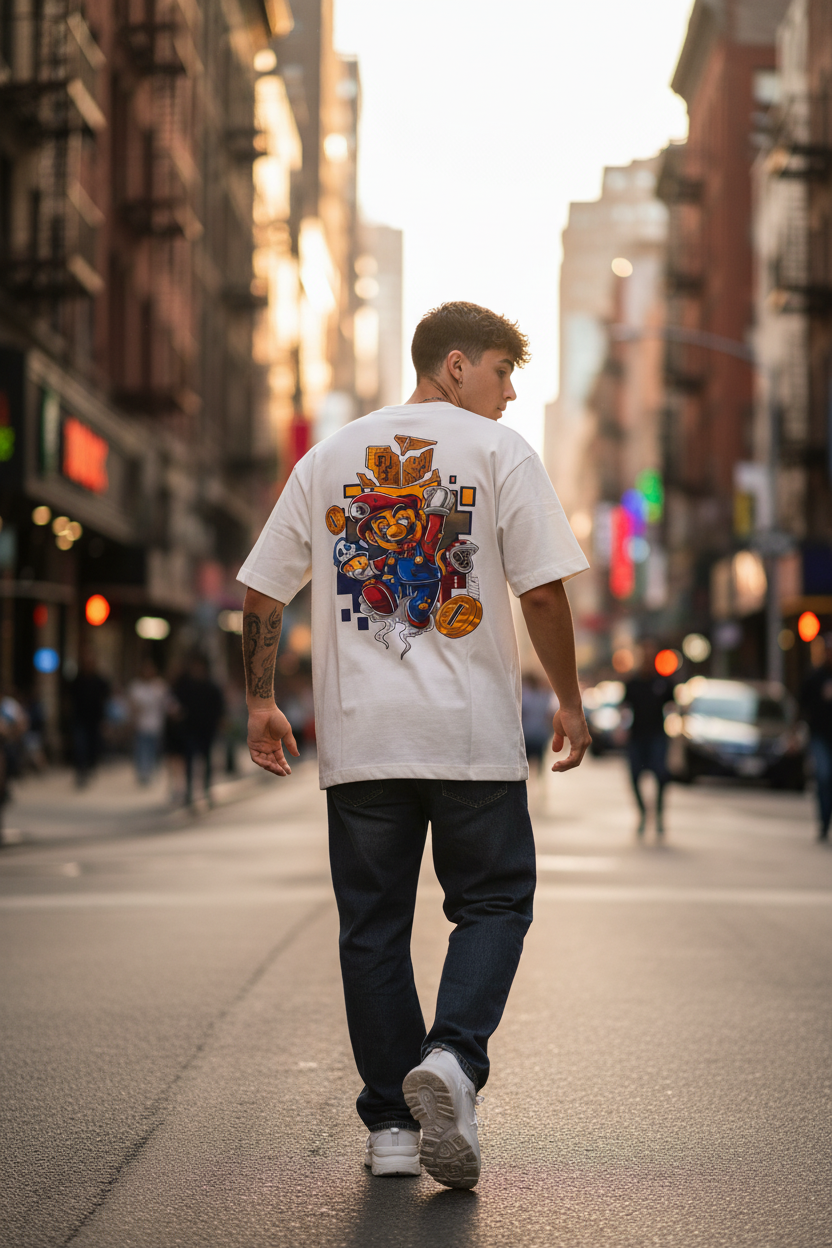 Remera Oversized NK Zombie Mario
