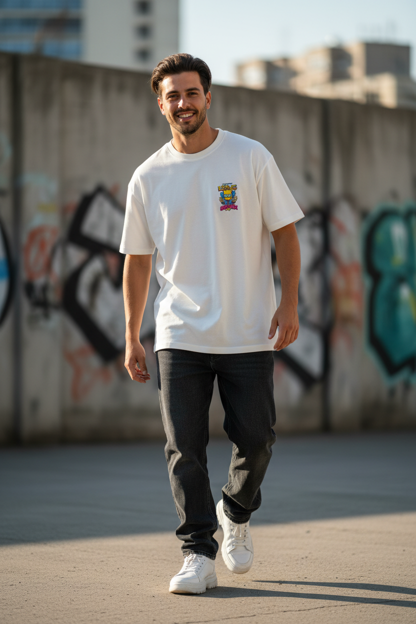 Remera Oversized Kaws Bart Remix