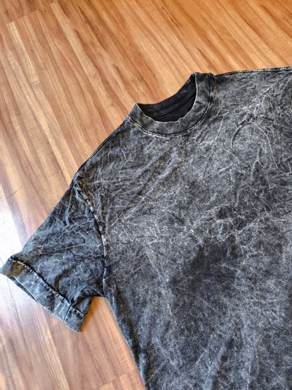 Remera Oversized Stone Wash Negra