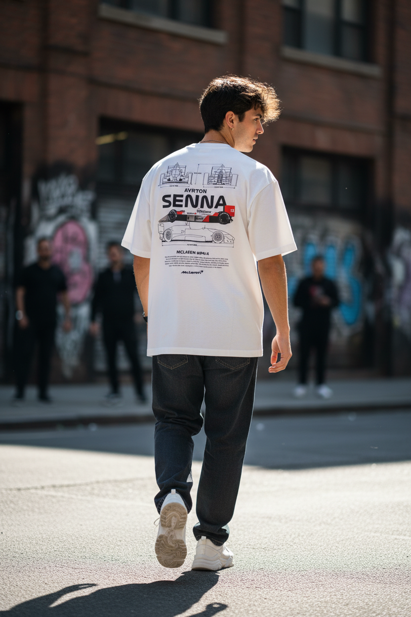 Remera Oversized Ayrton Senna
