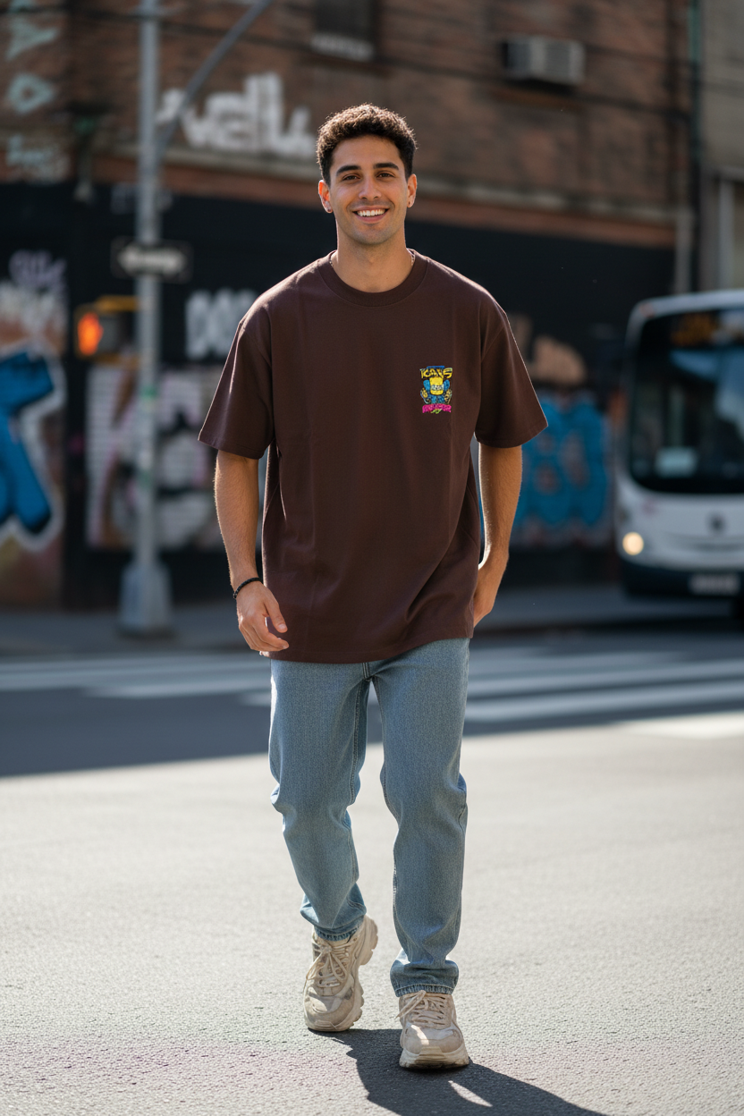 Remera Oversized Kaws Bart Remix
