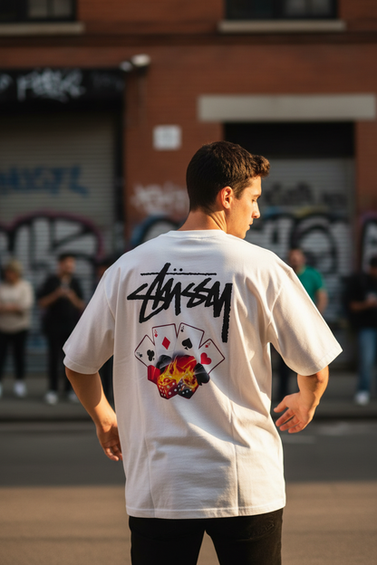 Remera Oversized STSSY BlackJack
